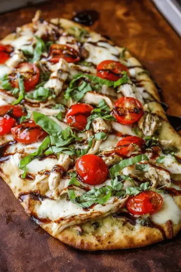 Caprese Flatbread with Chicken