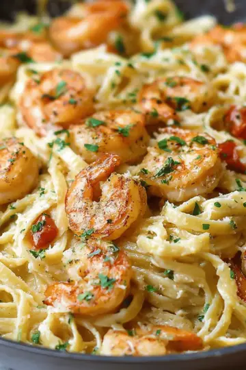 Creamy Garlic Shrimp Pasta