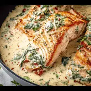 Creamy Garlic Butter Tuscan Salmon