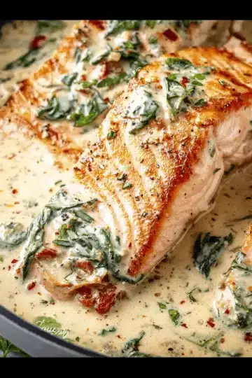 Creamy Garlic Butter Tuscan Salmon