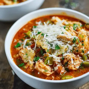 Crockpot Chicken Parmesan Soup
