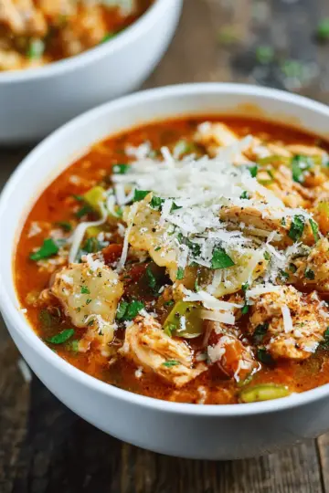 Crockpot Chicken Parmesan Soup
