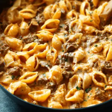 Creamy Beef and Shells