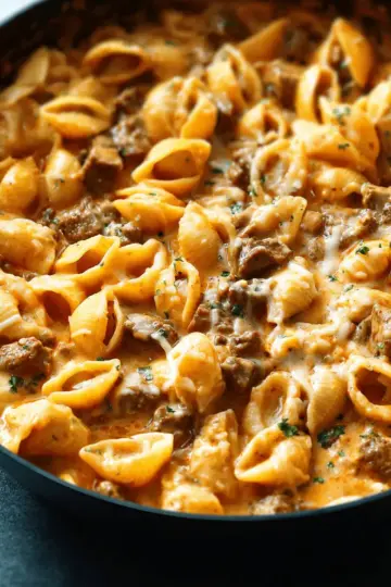 Creamy Beef and Shells