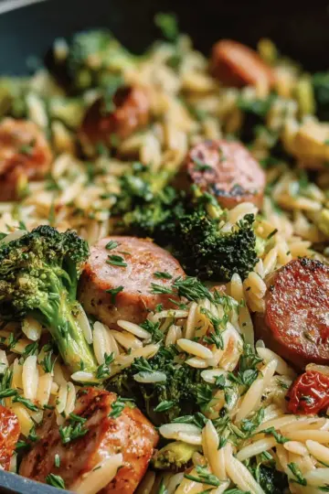 Chicken Sausage Broccoli Orzo