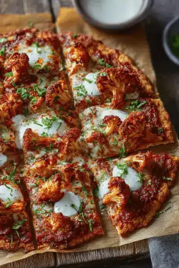 BBQ Cauliflower Pizza