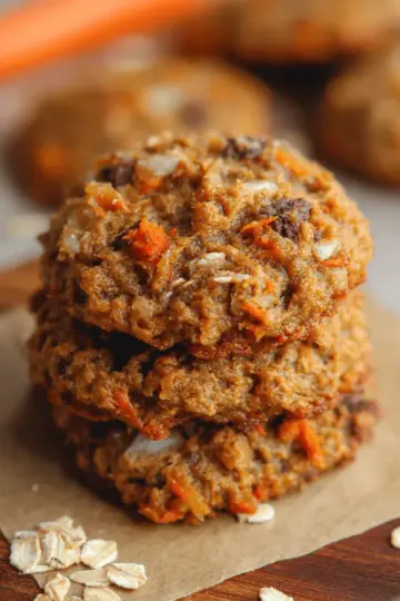 Healthy Carrot Cake Oatmeal Cookies