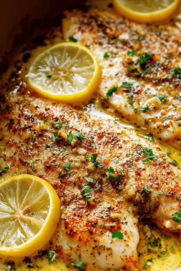 Garlic Butter Oven Baked Tilapia