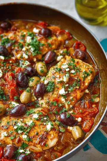 Mediterranean Chicken with Tomatoes and Olives