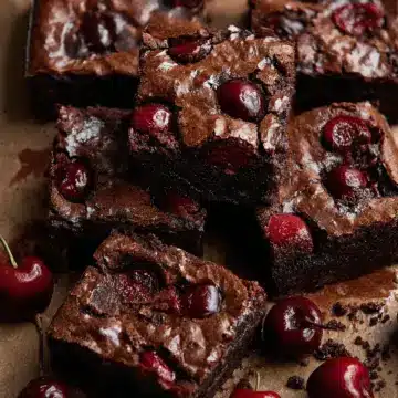 Roasted Cherry Brownies
