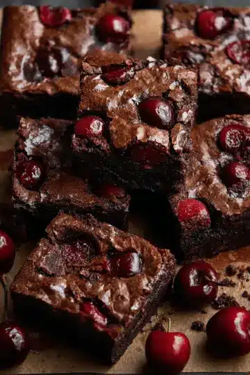 Roasted Cherry Brownies