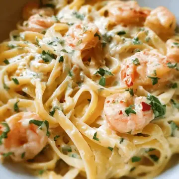 Creamy Garlic Prawn Pasta