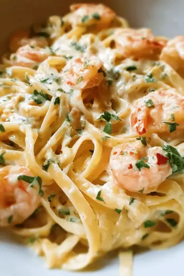 Creamy Garlic Prawn Pasta