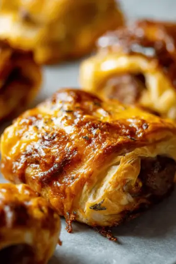 Sausage, Cheese & Onion Puffs