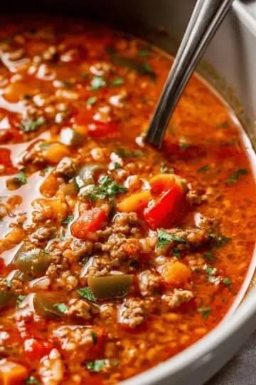 Easy Stuffed Pepper Soup