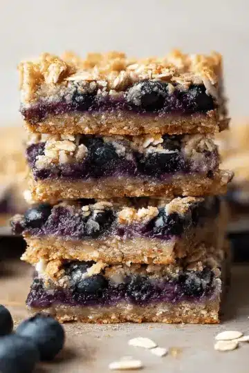 4 Ingredient Blueberry Oatmeal Bars
