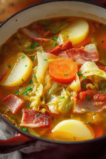 Irish Bacon, Cabbage, and Potato Soup