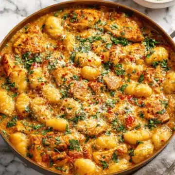 Garlic Chicken Gnocchi Skillet