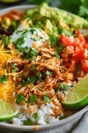 Slow Cooker Chicken Burrito Bowl Recipe