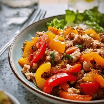 Mom's Ground Turkey and Peppers