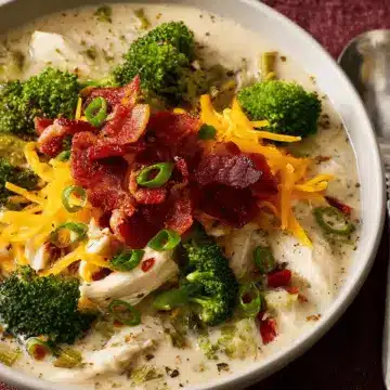 Slow-Cooker Loaded Broccoli & Chicken Soup