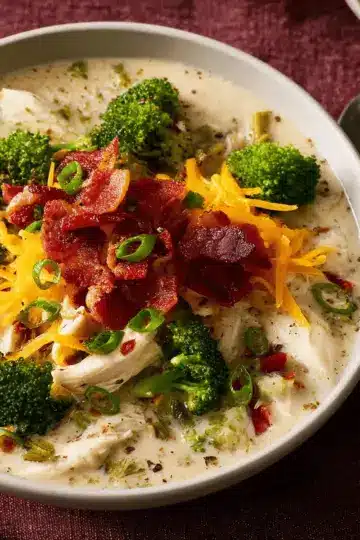 Slow-Cooker Loaded Broccoli & Chicken Soup