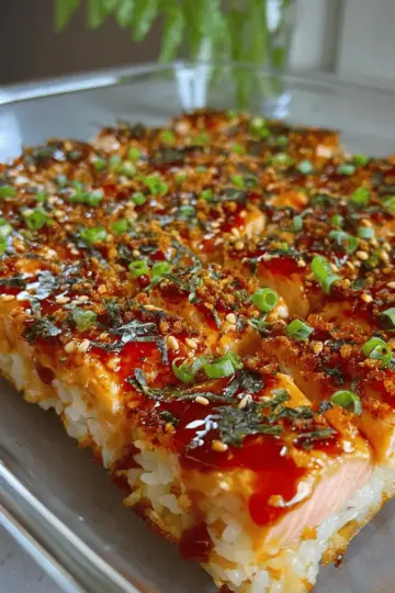 Salmon Sushi Bake