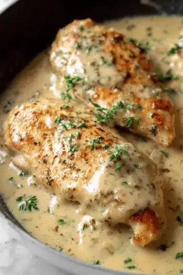 Creamy Chicken in White Wine Sauce