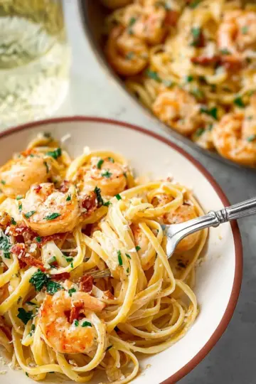 Creamy Tuscan Shrimp Linguine