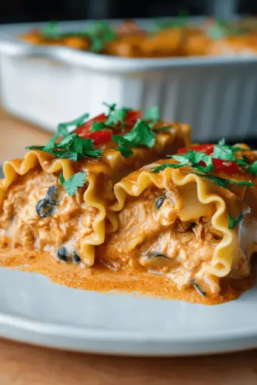 Southwest Chicken Lasagna Roll Ups