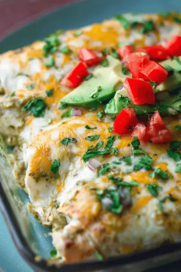 Easy Green Chicken Enchiladas