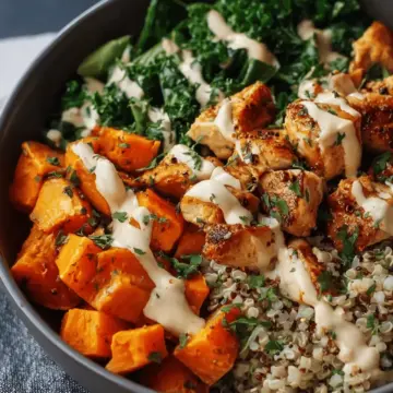 Healthy Chicken & Sweet Potato Rice Bowl