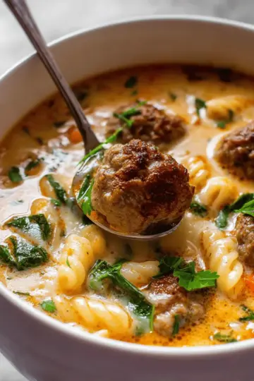 Creamy Italian Meatball Soup Recipe