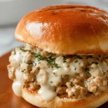 Chicken Alfredo Sloppy Joes
