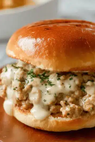 Chicken Alfredo Sloppy Joes