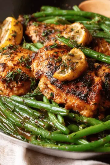 Lemon Garlic Chicken with Green Beans