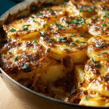French Onion Potatoes au Gratin