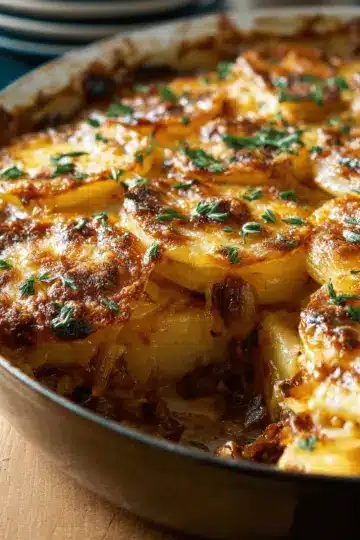 French Onion Potatoes au Gratin