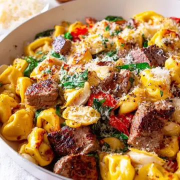 Garlic Parmesan Steak Tortellini
