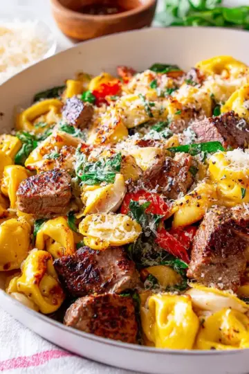 Garlic Parmesan Steak Tortellini