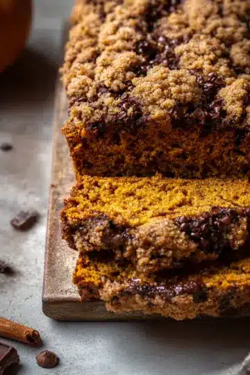 Pumpkin Chocolate Chip Streusel Bread