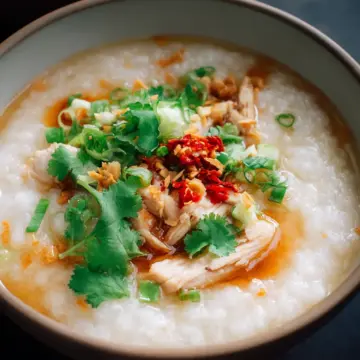 Slow Cooker Ginger Chicken Congee