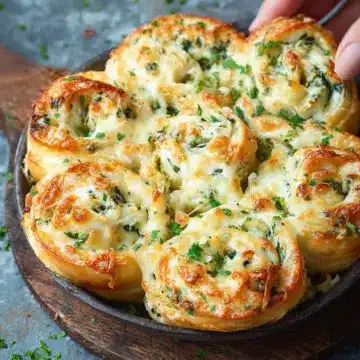Cheesy Spinach and Artichoke Pinwheels