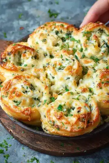 Cheesy Spinach and Artichoke Pinwheels