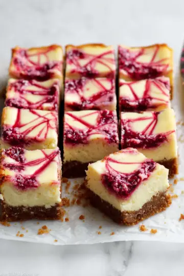 White Chocolate Raspberry Cheesecake Bars