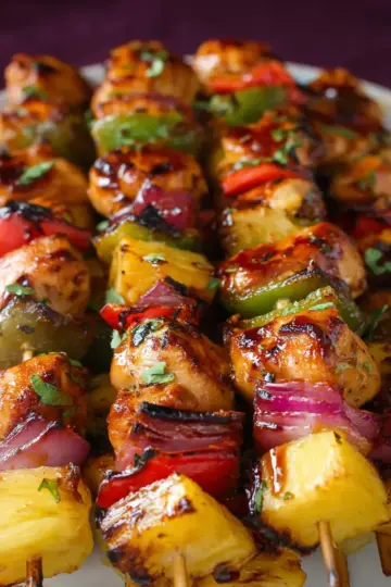 Hawaiian Chicken Kebabs