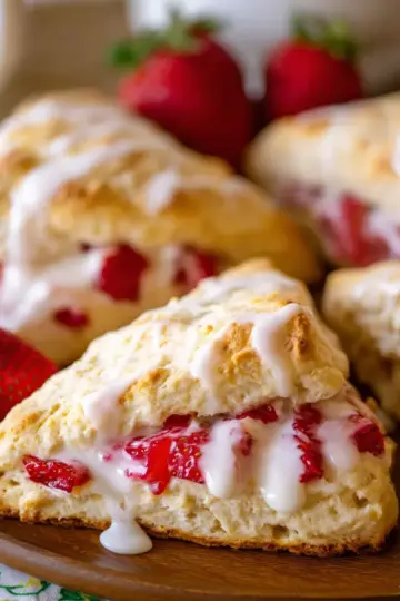 Strawberry Lemon Cream Scones
