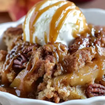 Caramel Apple Pecan Cobbler