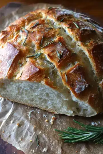 Rosemary and Roasted Garlic Artisan Bread