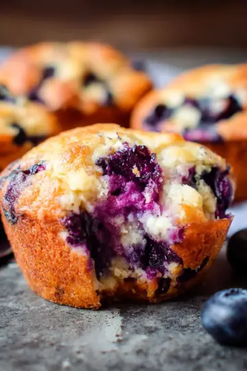Blueberry Cottage Cheese Muffins